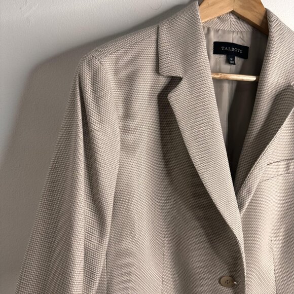 Talbots Blazer Womens 16 Textured Two Button Lined Suit Jacket Career Office - Picture 3 of 12